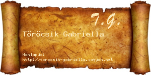 Töröcsik Gabriella névjegykártya