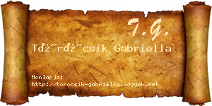 Töröcsik Gabriella névjegykártya