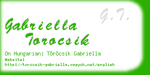 gabriella torocsik business card